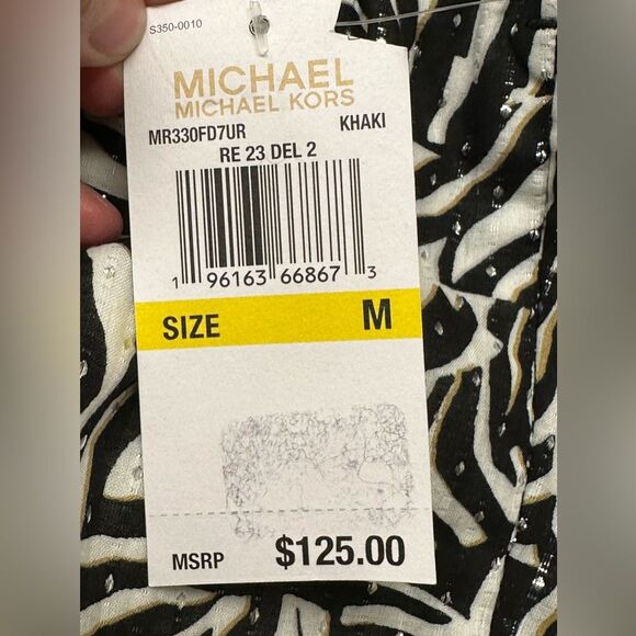 Michael Kors metallic zebra print crop pants - Picture 7 of 7